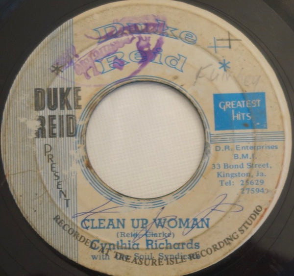スーパーセール 半額 Cynthia Richards & The Soul Syndicate ‎– Clean Up Woman 洋楽