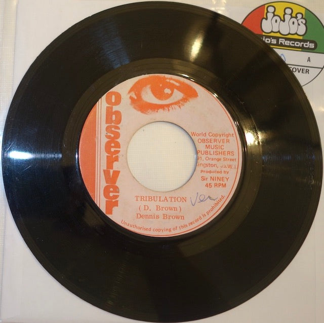 Dennis Brown – Tribulation / Tribulation Version 7" - Observer