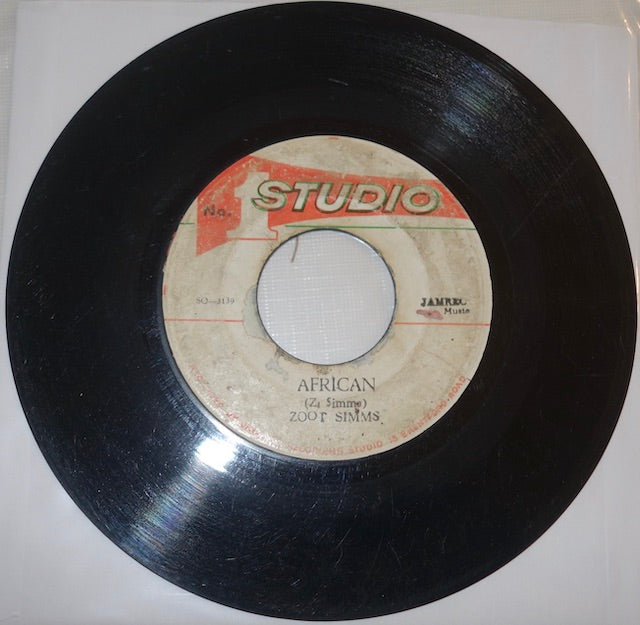 Zoot Simms & Soul Defenders ‎– African / Popcorn Reggae 7" - Studio One