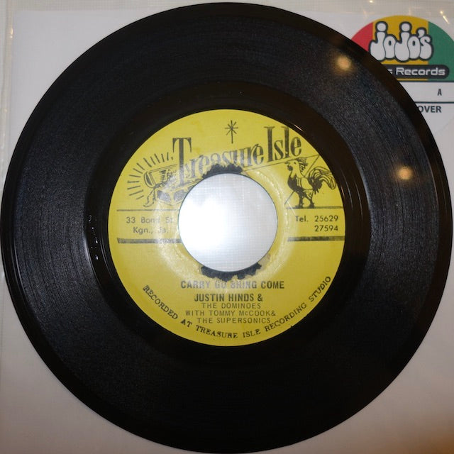 Justin Hinds & The Dominoes ‎– Carry Go Bring Come / Once A Man Twice A Child 7" - Treasure Isle