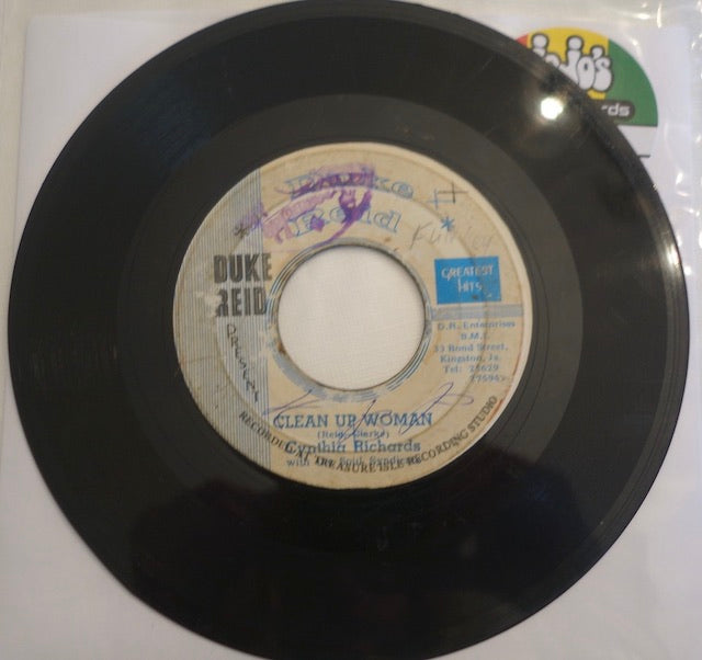 Cynthia Richards & The Soul Syndicate ‎– Clean Up Woman / Jungle Fever 7" - Duke Reid