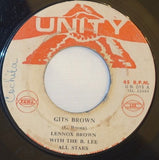Johnny Melody - Run Them / Gits Brown 7" - Unity
