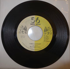 Barrington Levy ‎– Vibes Is Right / Version 7" - 56 Hope Road